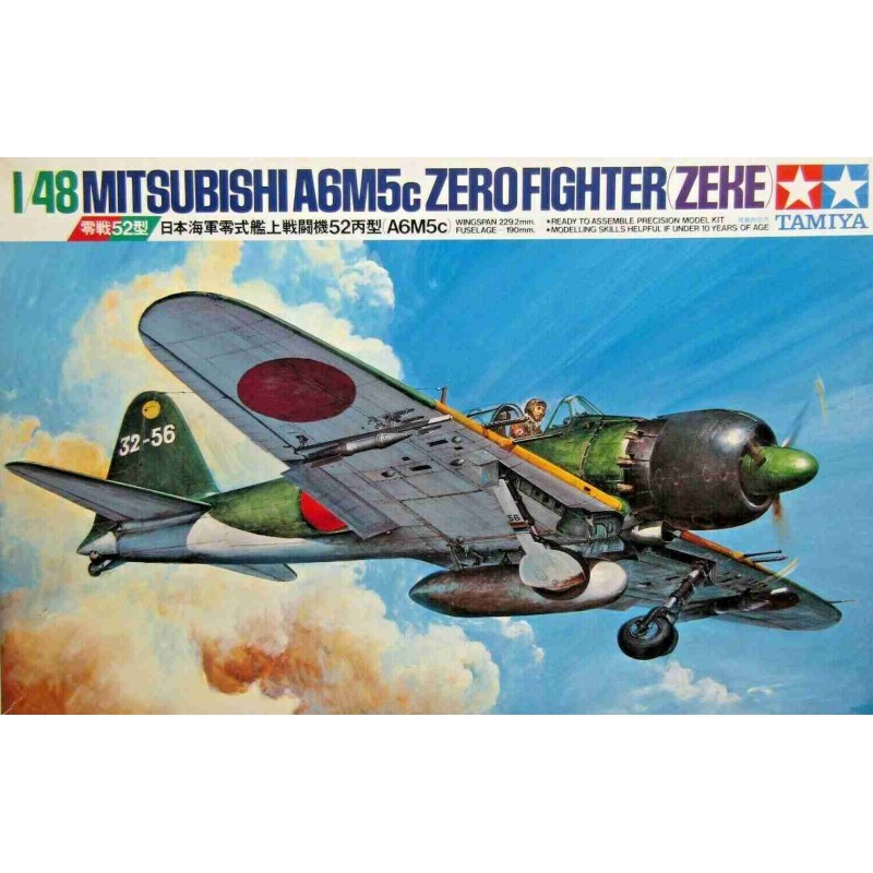 Kit TAMIYA 61027: MITSUBISHI A6M5c ZERO FIGHTER a 1/48.